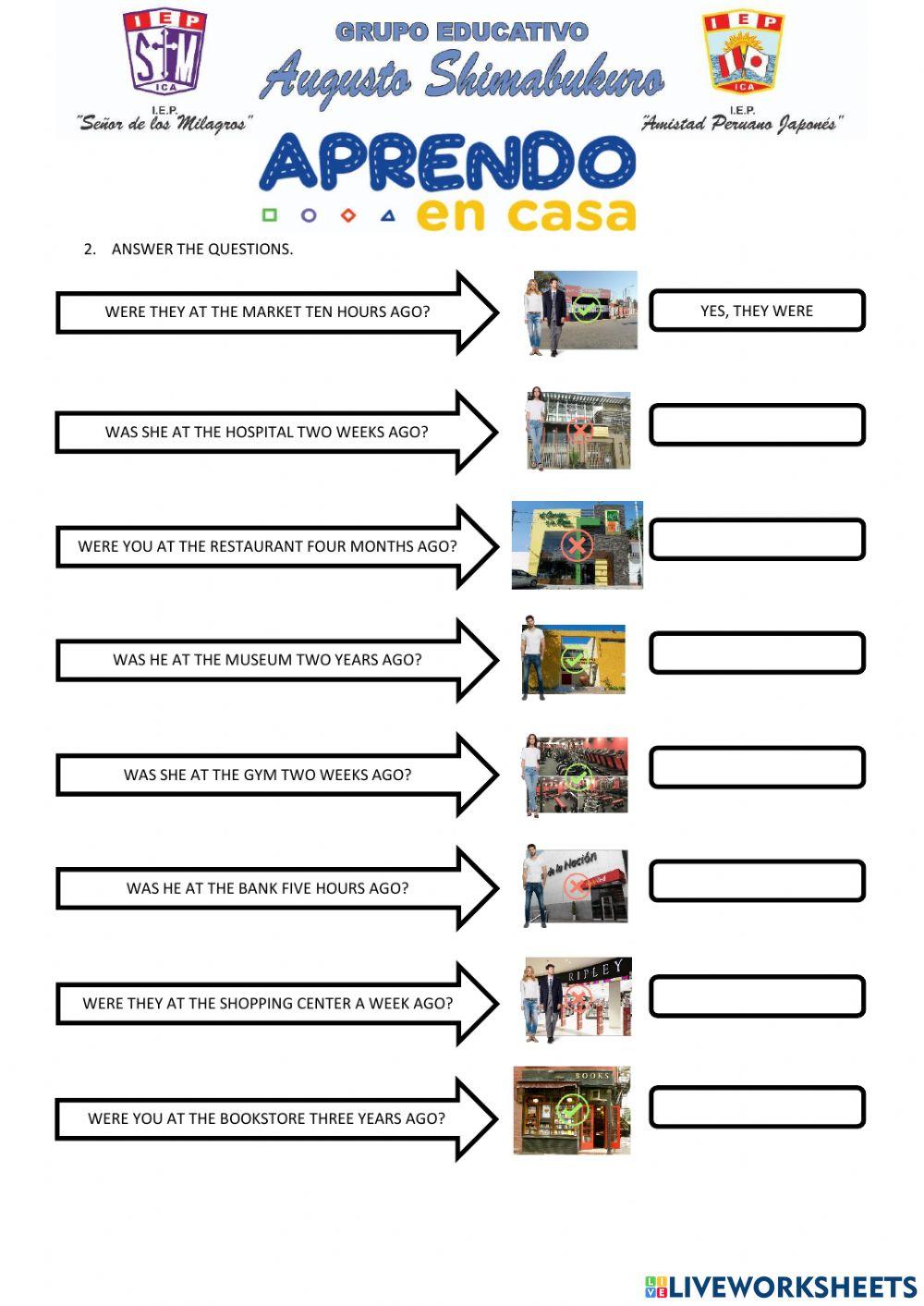 Evaluación III bimestre (Inglés)