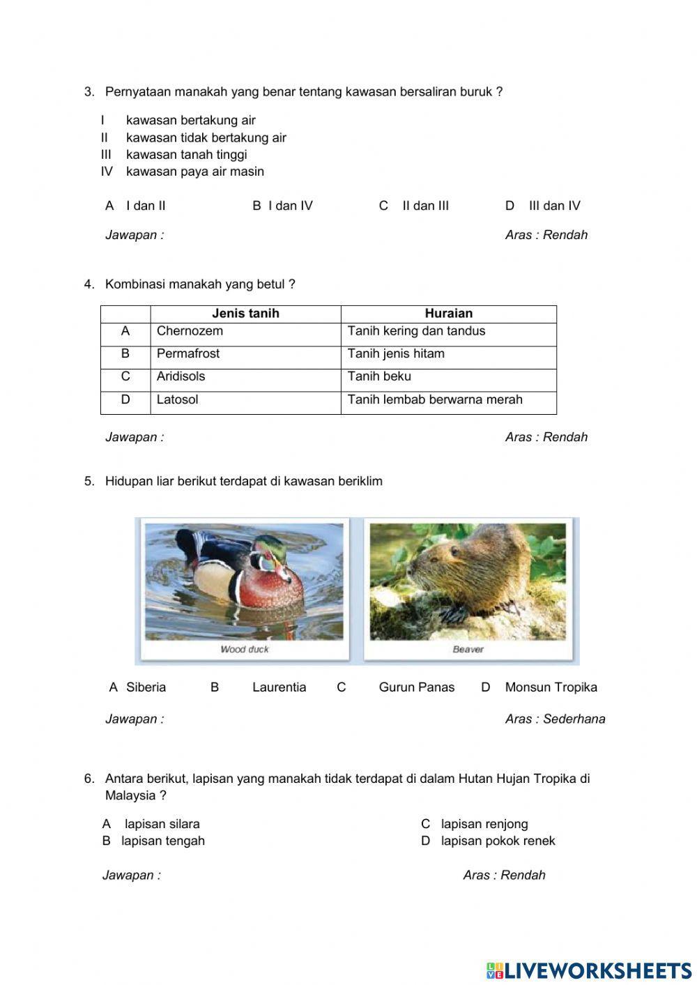 ujian 2 Geografi Tingkatan 3 2021 ( OKT )