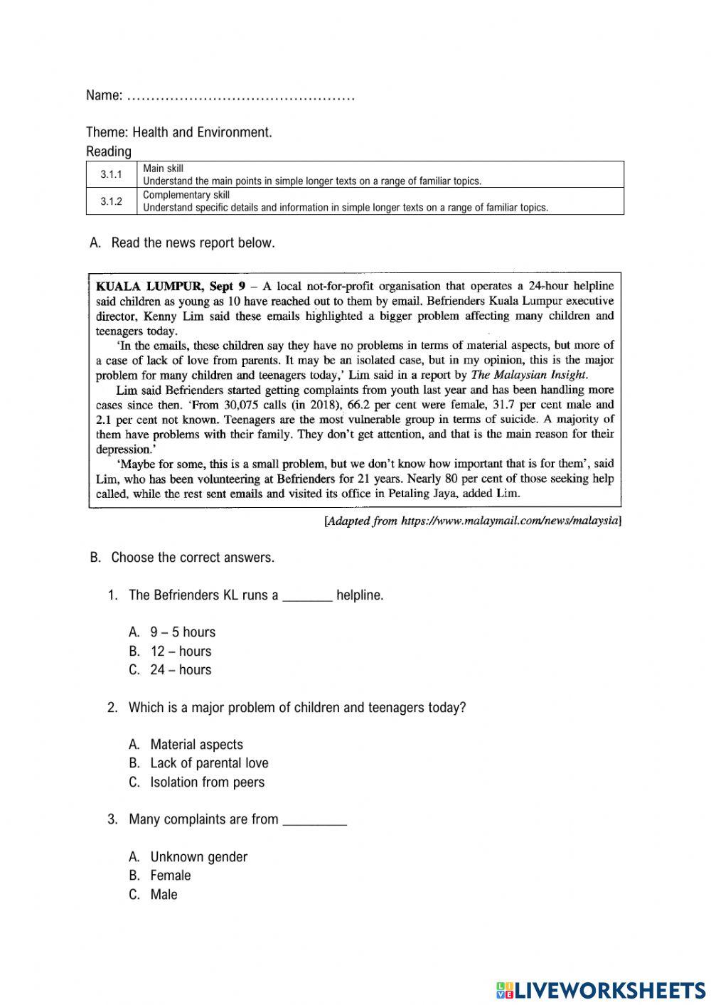 take-care-activity-live-worksheets