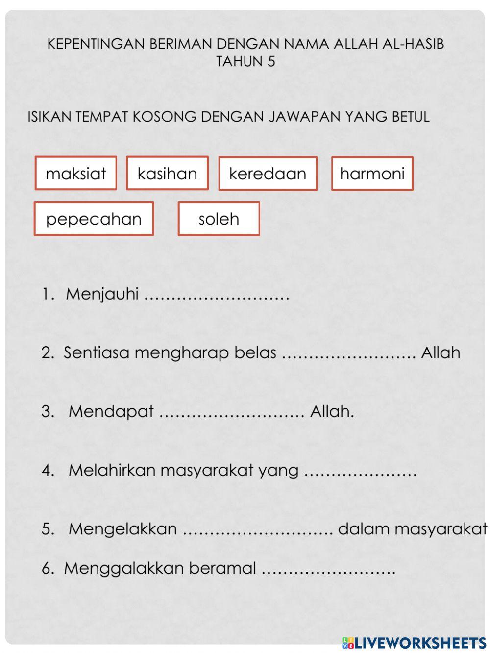 Kepentingan beriman kepada nama Allah Al-Hasib