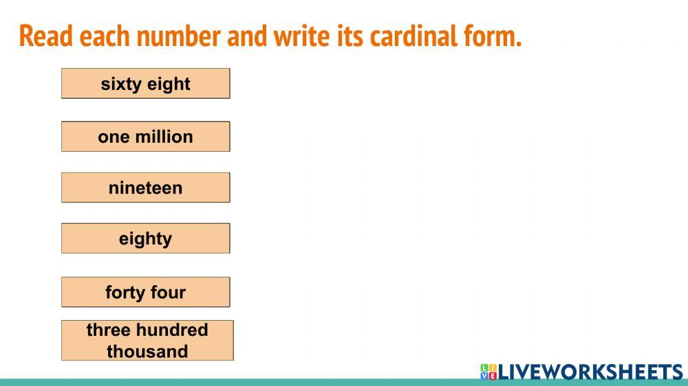 Cardinal and Ordinal Numbers