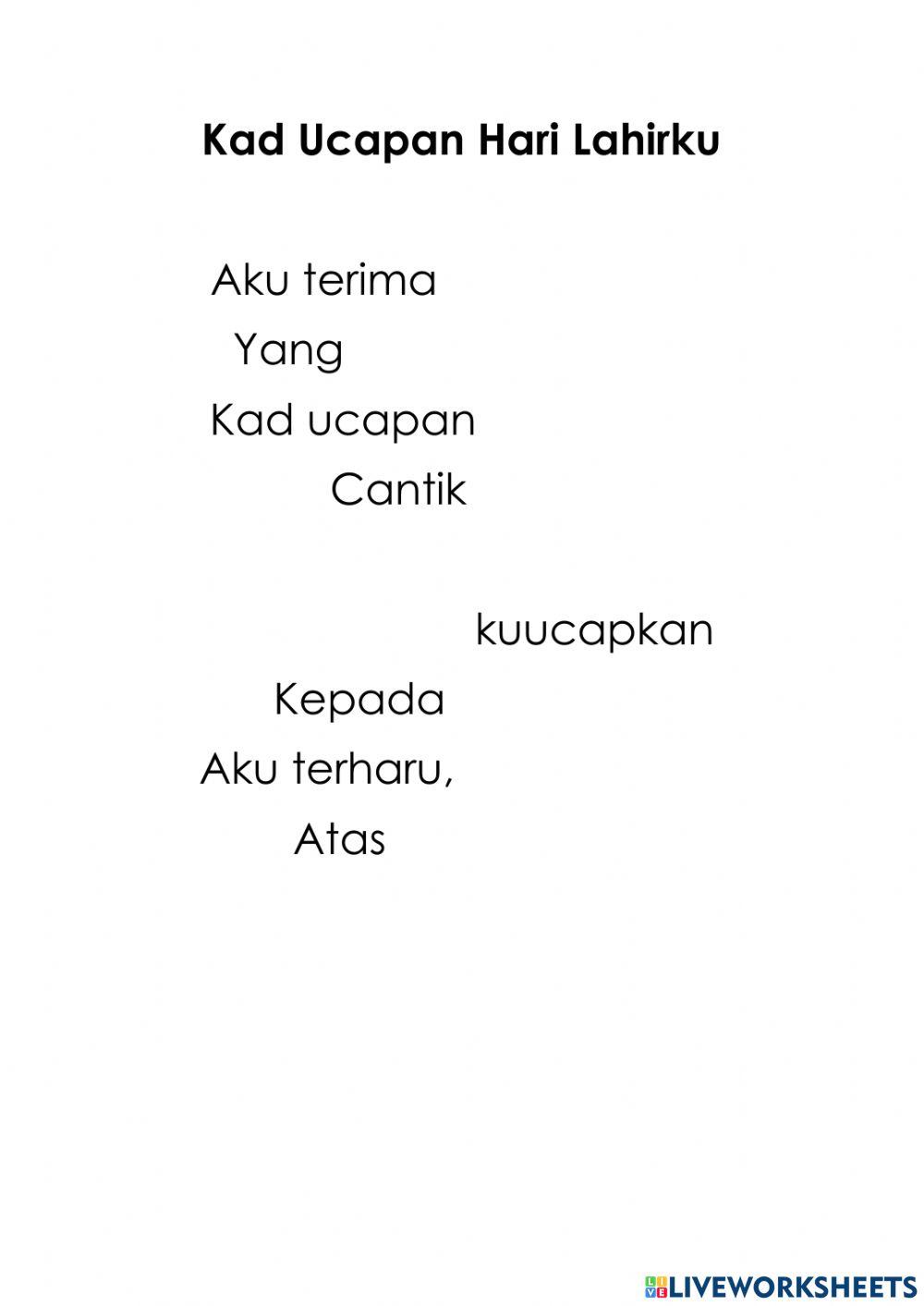 Kad Ucapan Hari Lahirku