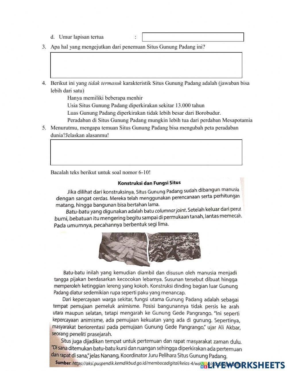 Soal Latihan AKM Literasi Membaca