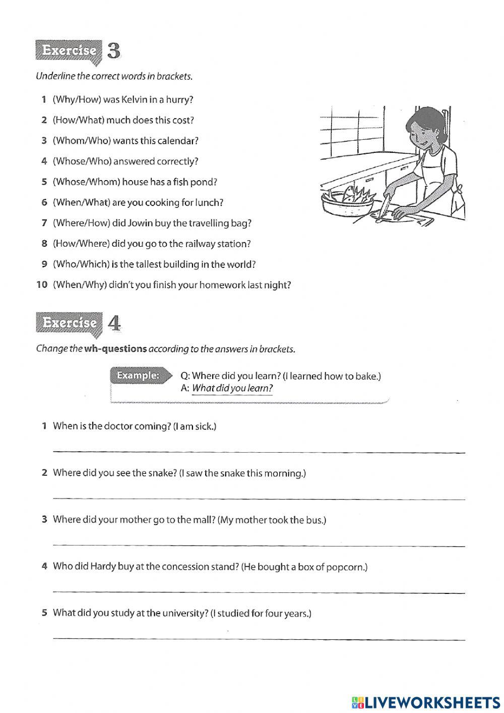 Wh- Questions and Responses Wh- Questions and Responses