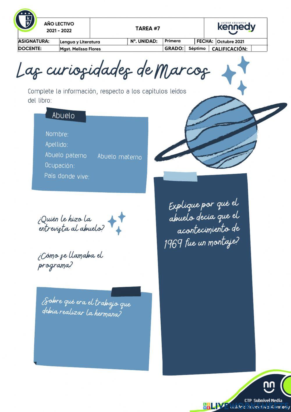 Las curiosidades de Marcos