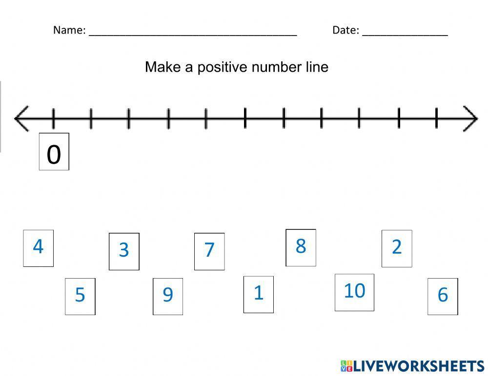 Positive and Negative Number Lines