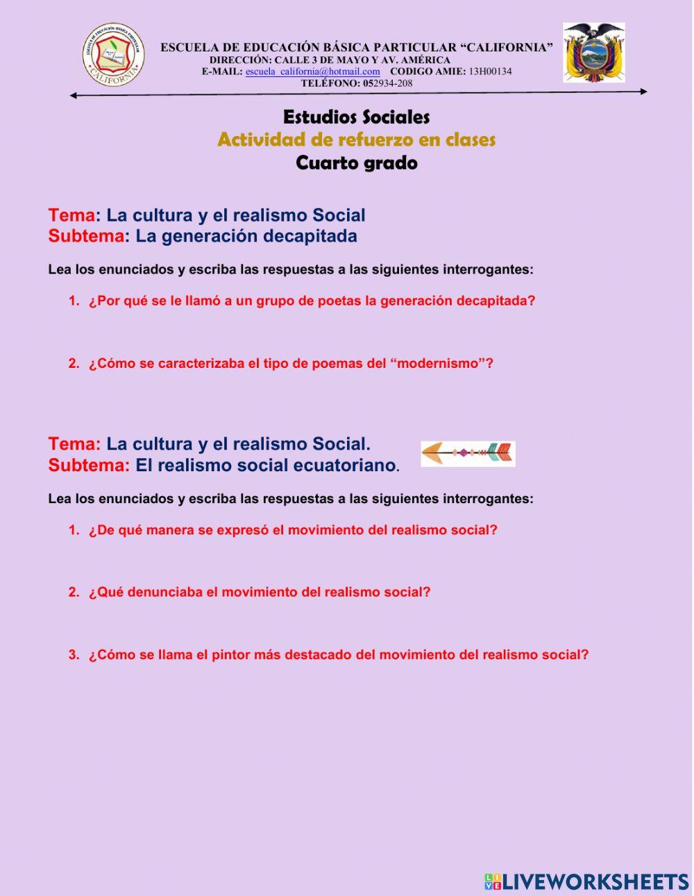 La cultura y el realismo Social