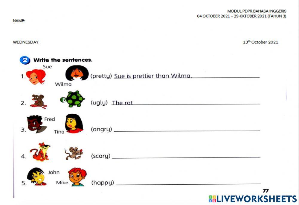 3B Wednesday (13-10-21)