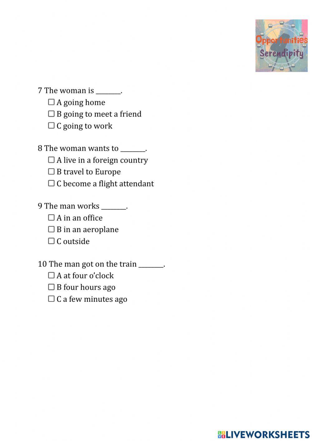 2nd Adults Final exam Listening