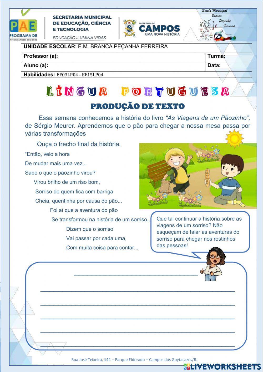 Produção de texto