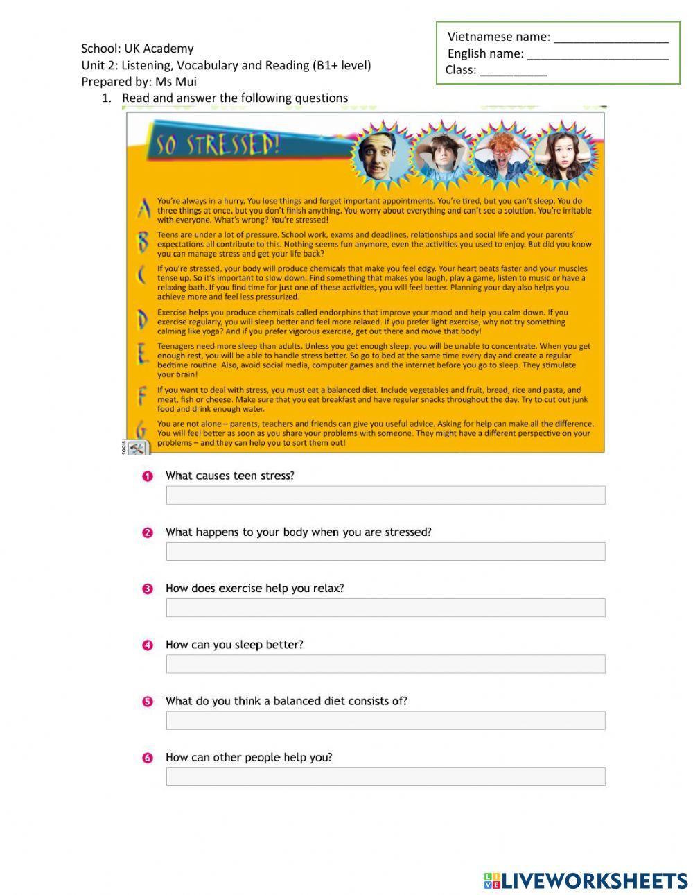 Achievers B1+: Unit 2 (Review)