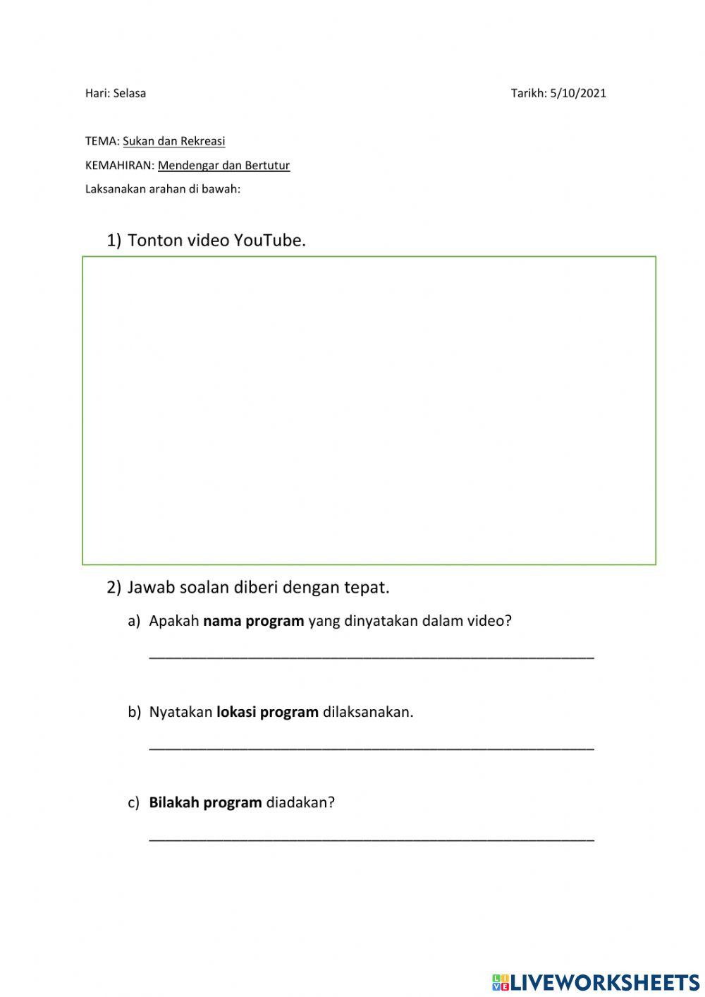 Lihat, dengar dan jawab.