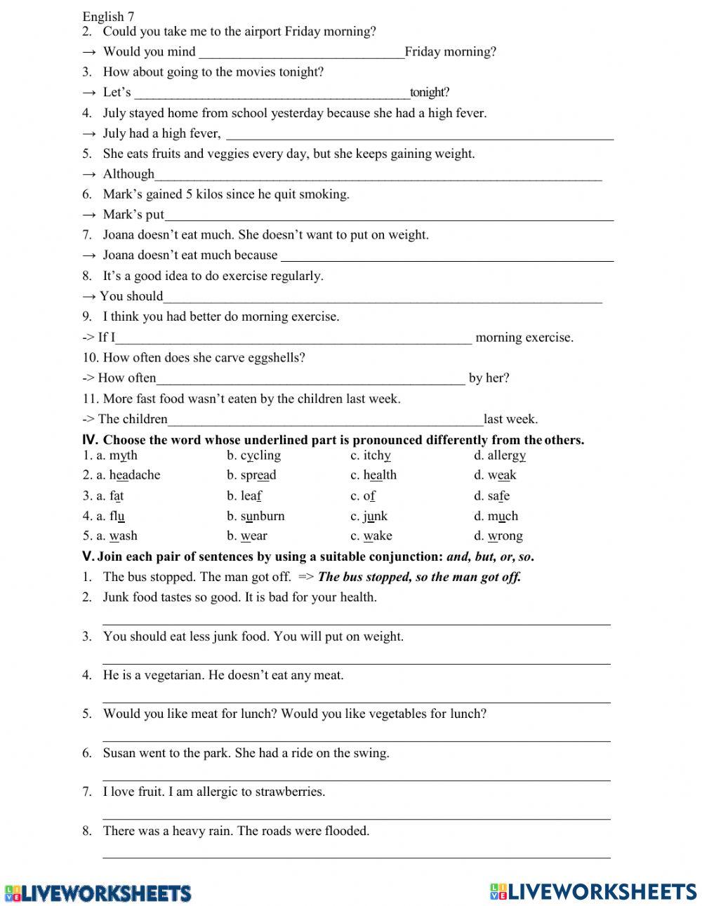 Grade 7- Review U1-2