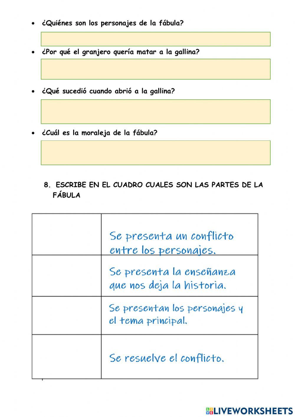Examen de comunicación  2do grado septiembre