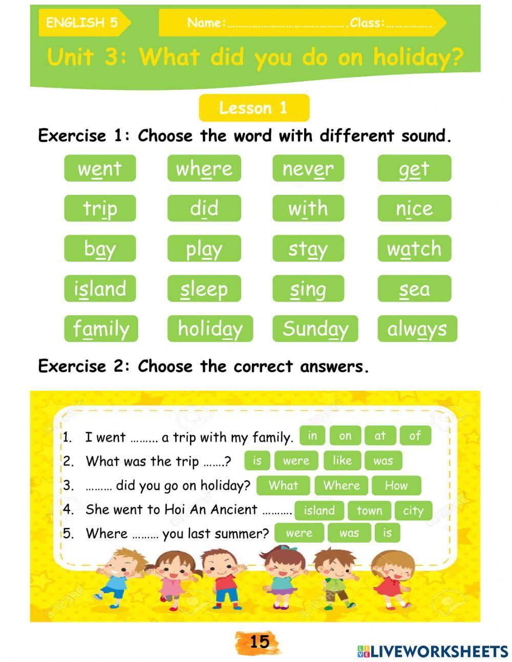 E5-U3-Where did you go on holiday?