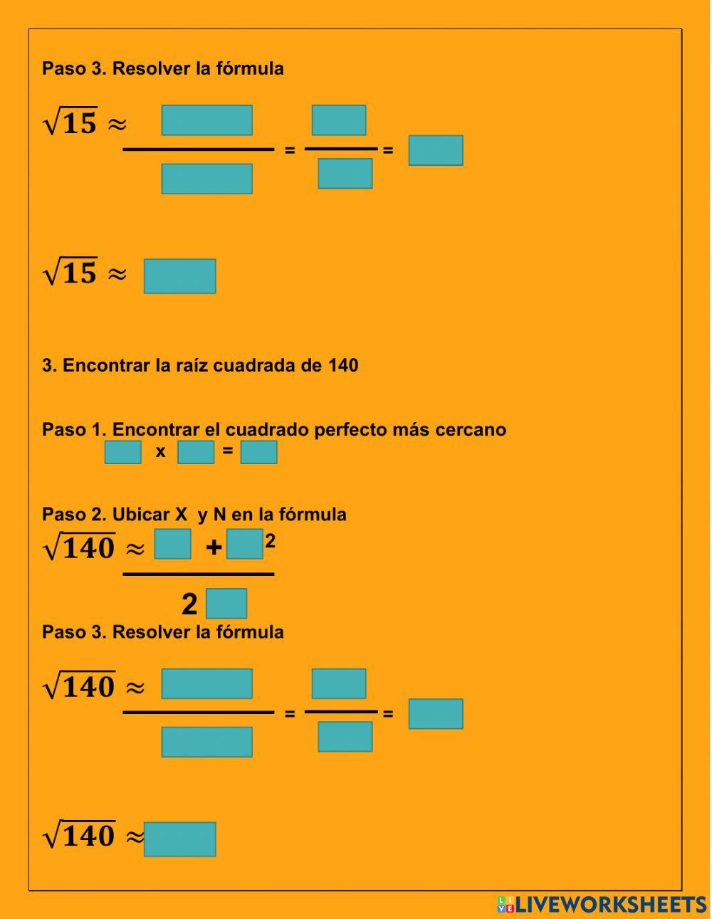 Raiz cuadrada. Método babilónico