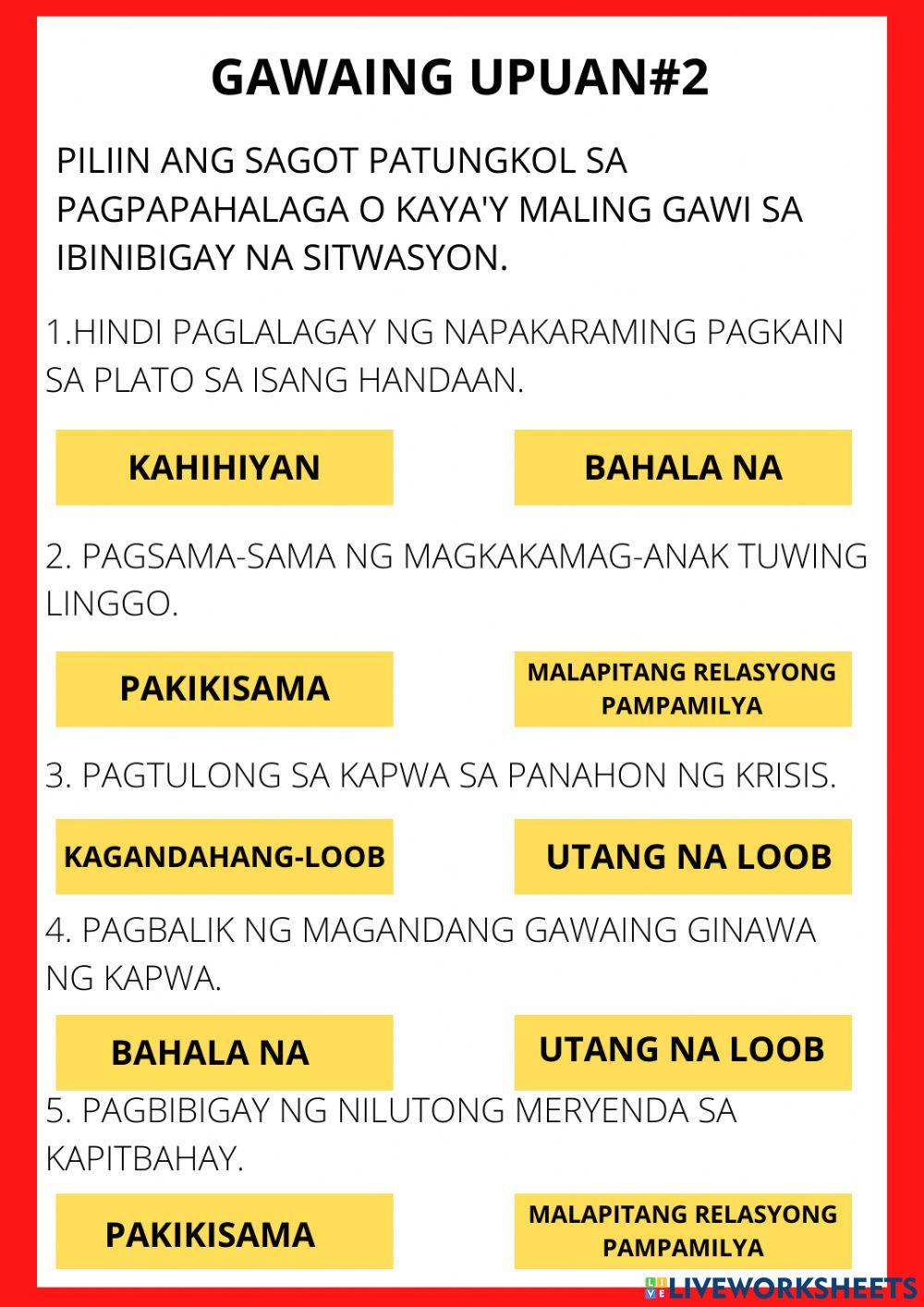 Pananampalataya at pagpapahalaga ng pilipino