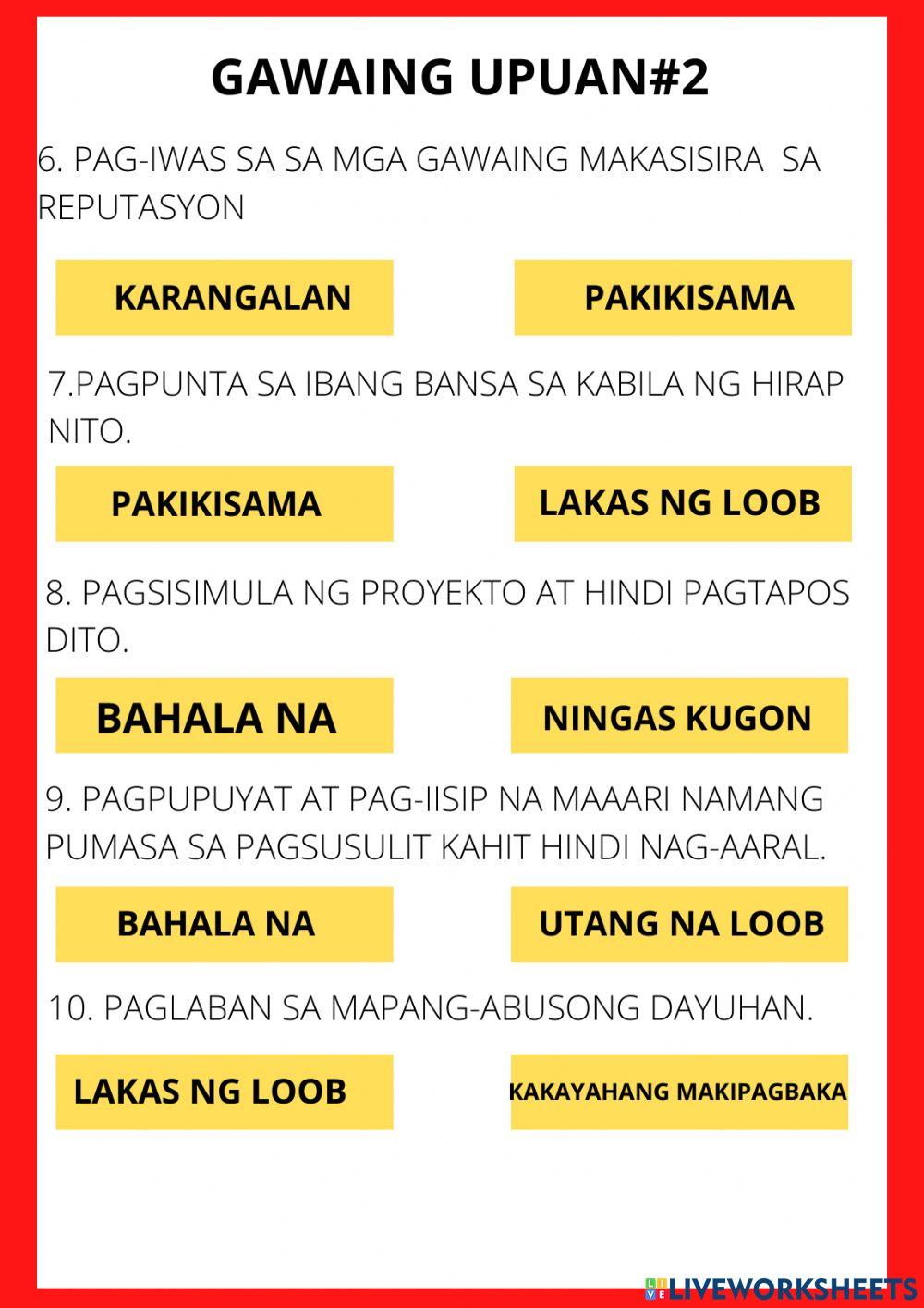 Pananampalataya at pagpapahalaga ng pilipino
