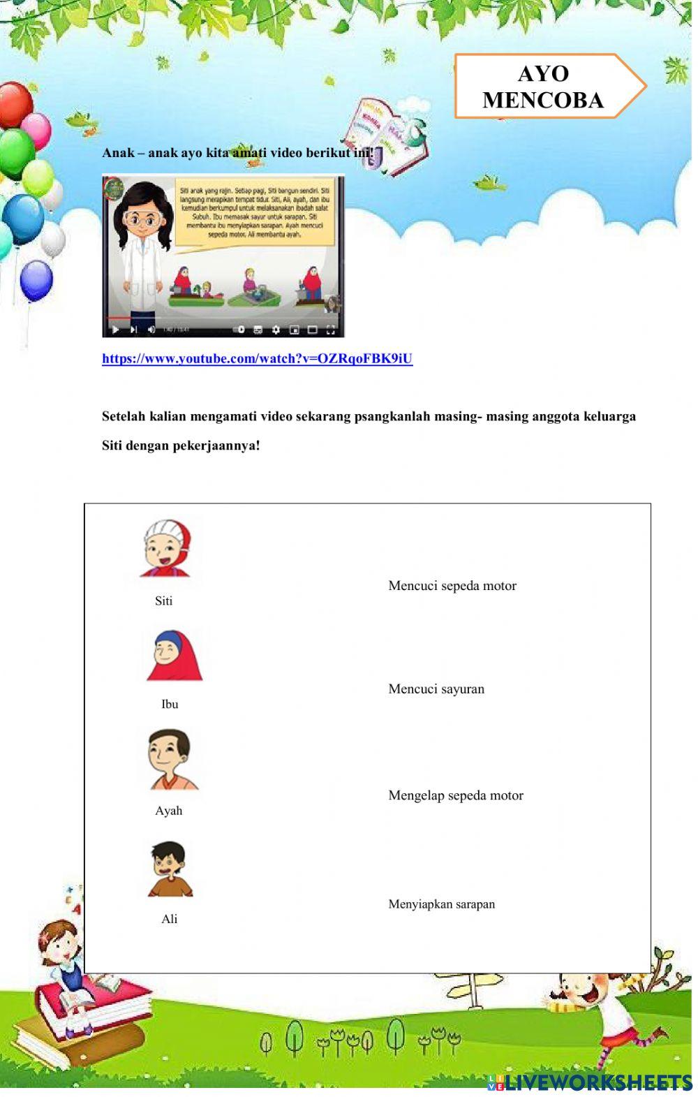 Kegiatan sehari - hari