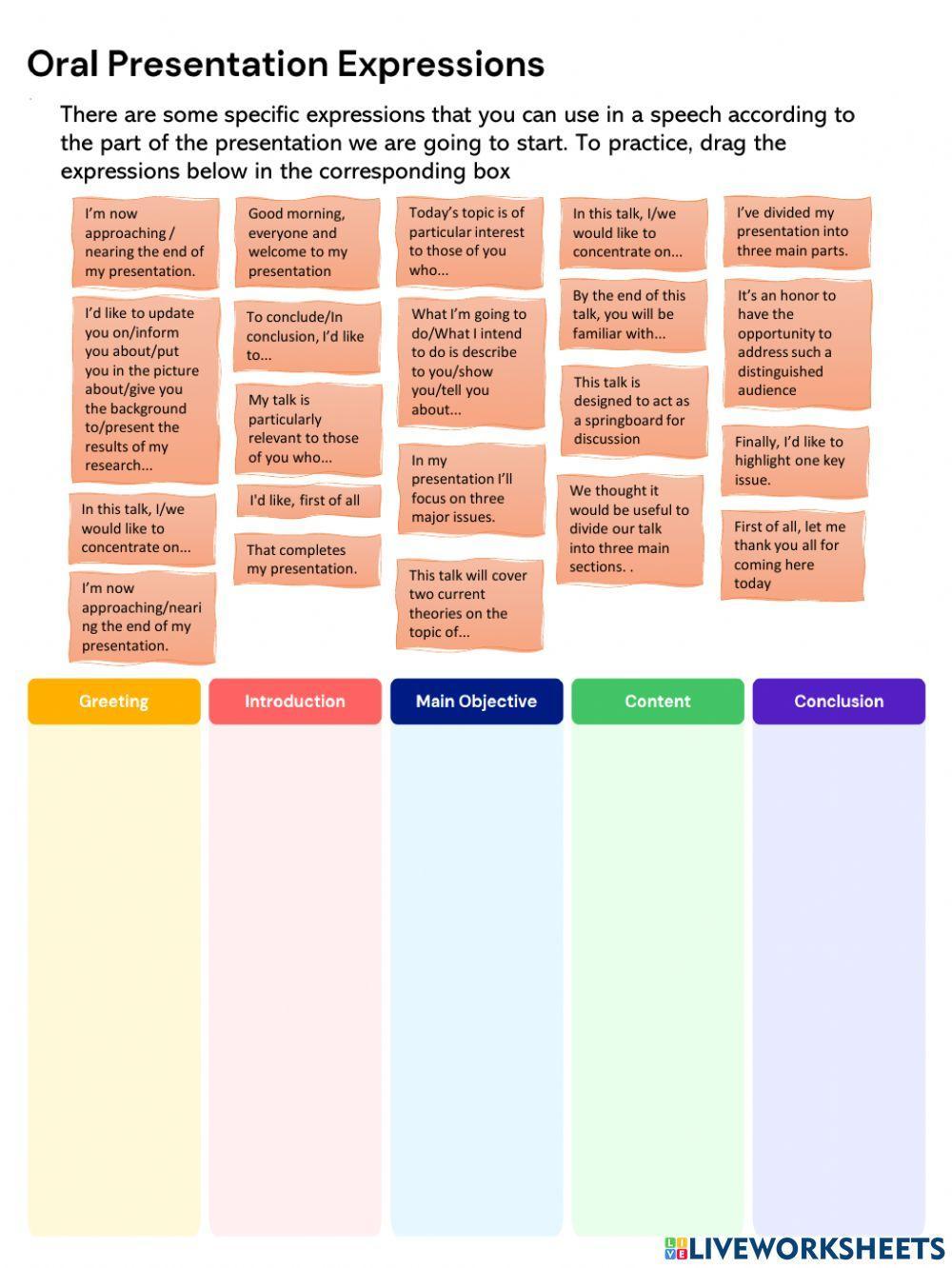 Main and Basic Parts of a Presentation Teacher Adry