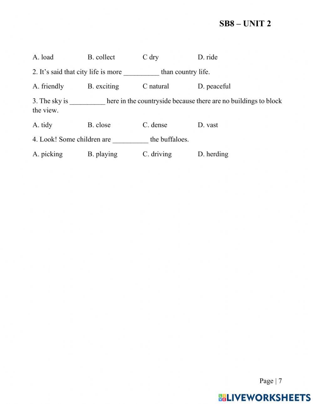 Grade 8-U2 lesson 1