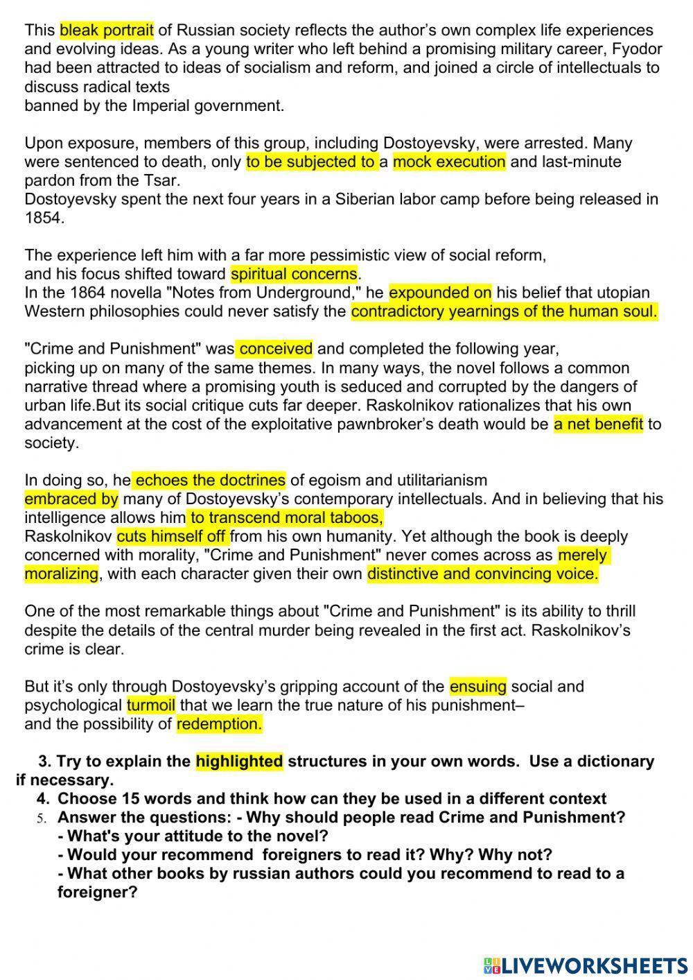 Crime and Punishment