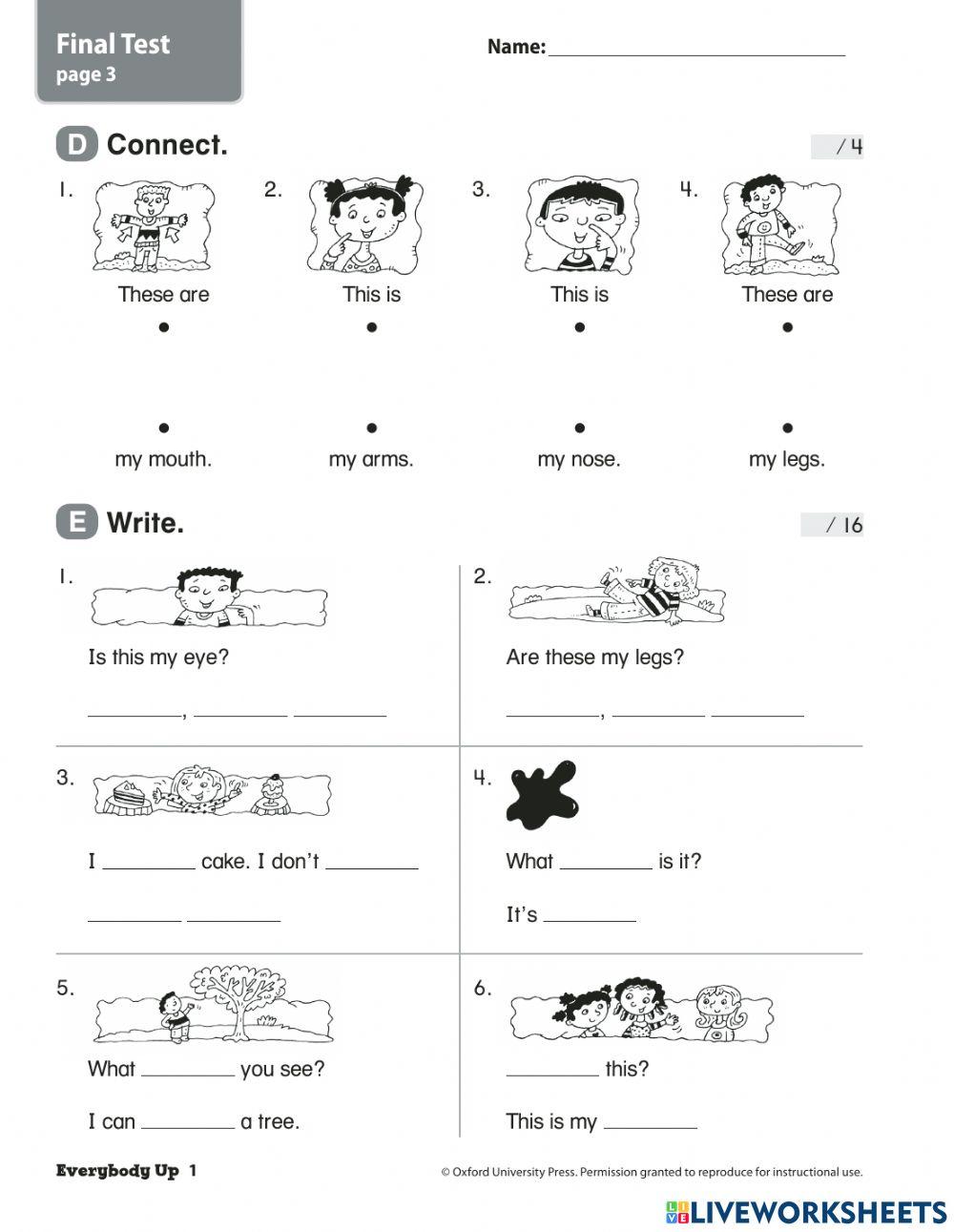 Everybody up 1 - Final test