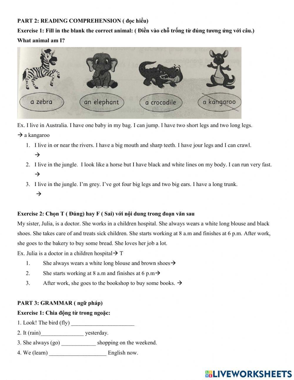 PLACEMENT TEST GRADE 6