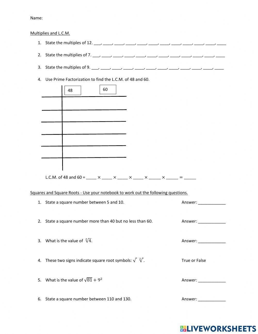 Problem Solving Grade 8
