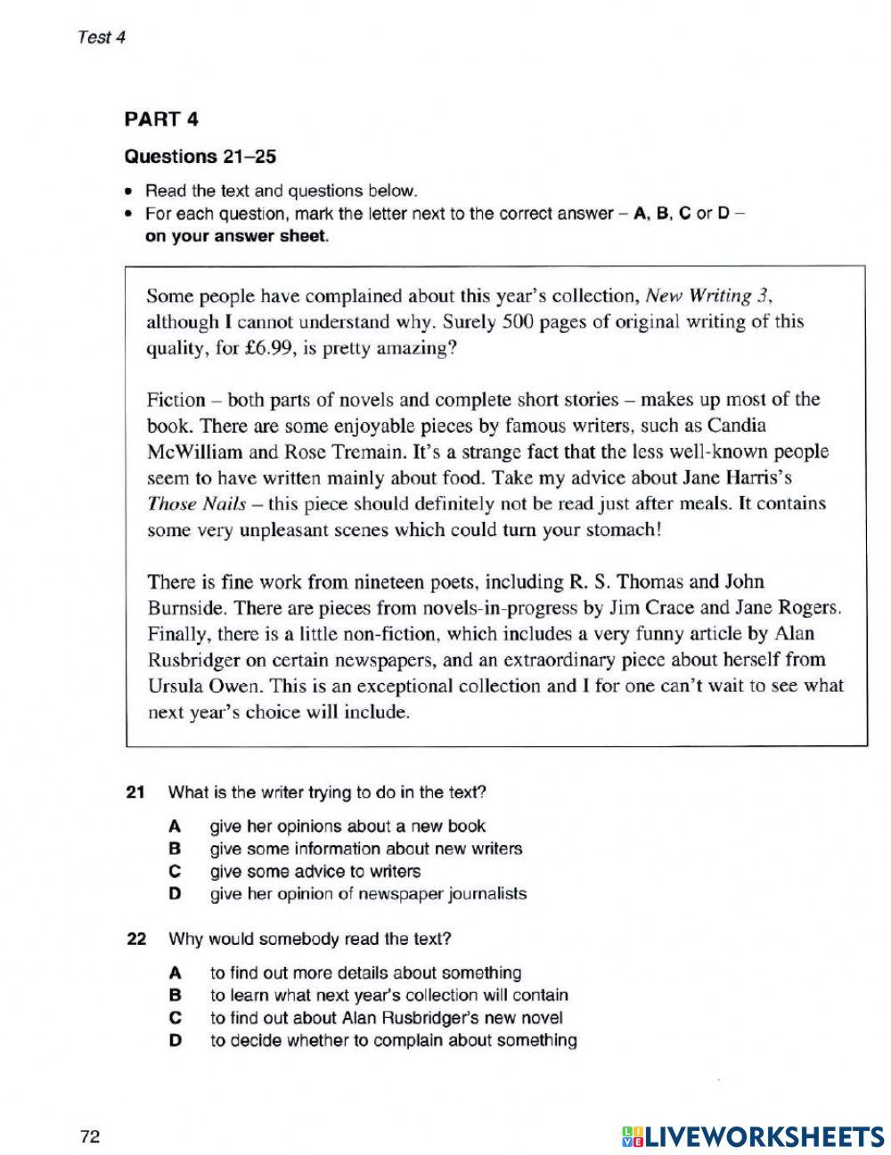 New Writing 3 (Reading)