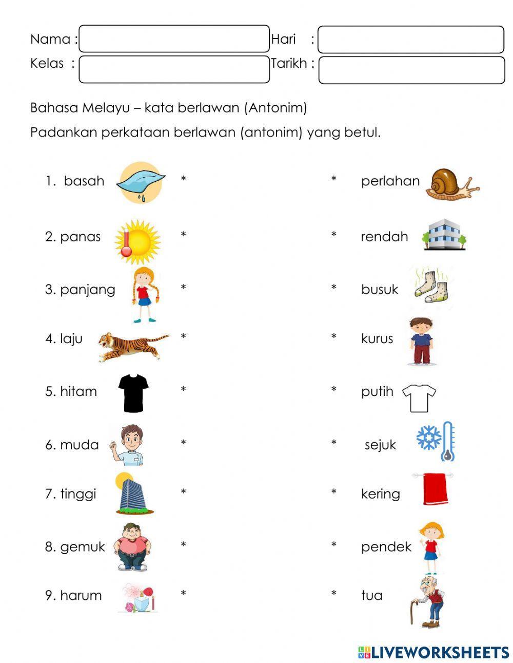 Kata berlawan (Antonim)