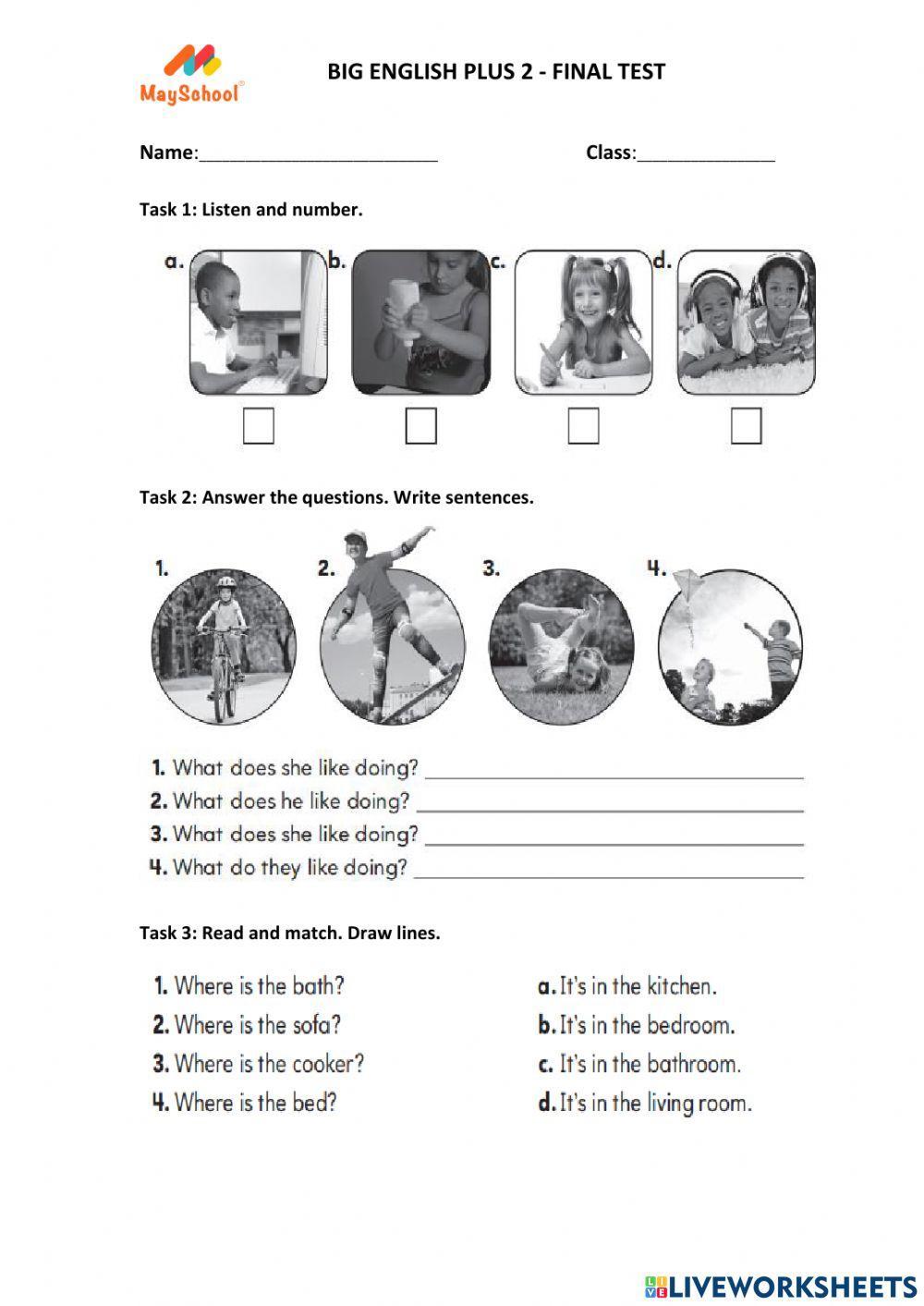 Big english plus 2 - final exam