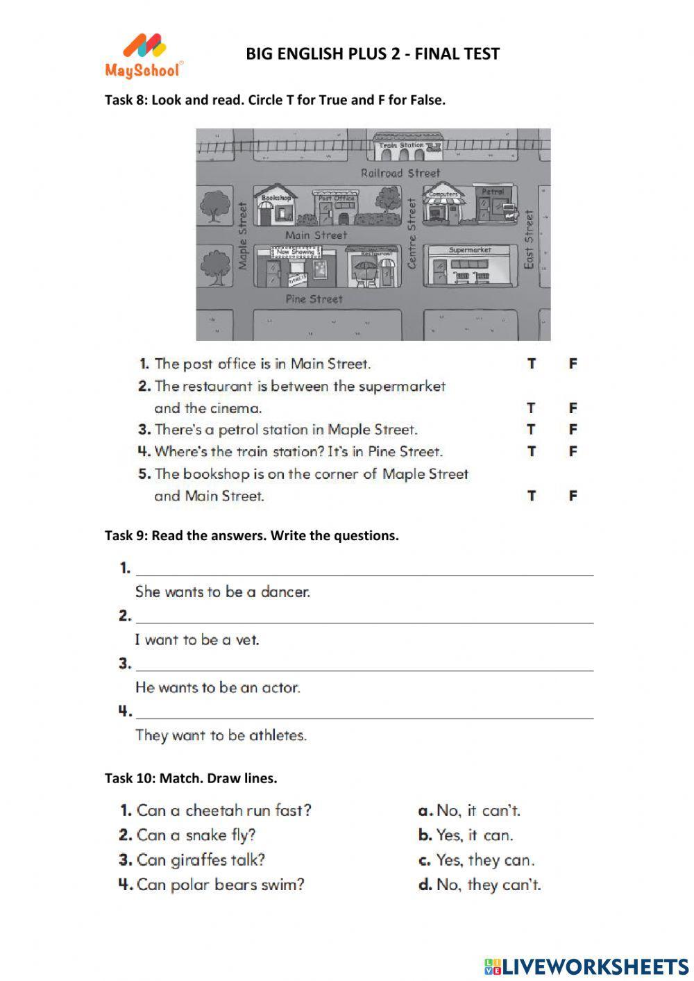 Big english plus 2 - final exam