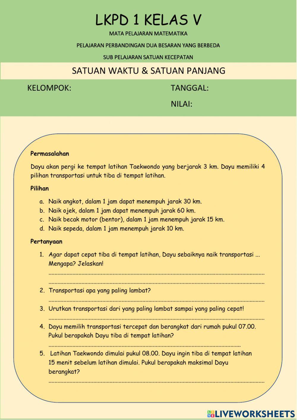 LKPD Kelas V