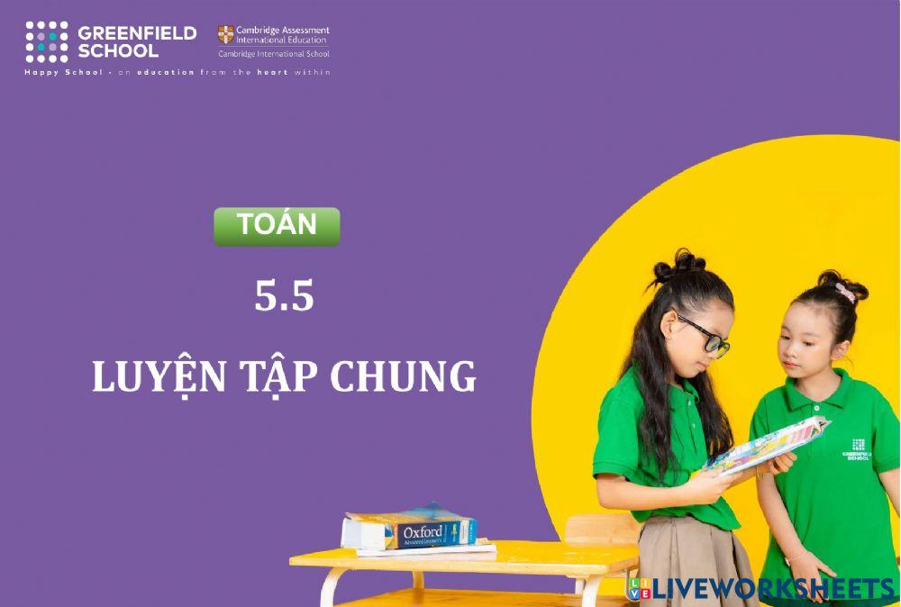 Toán-5.5. Luyện tập