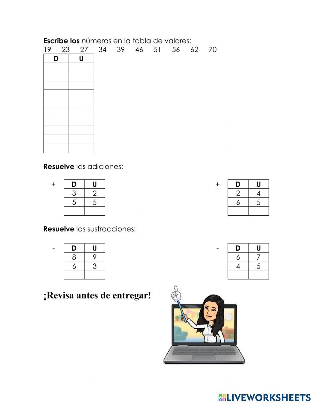 Evaluación de matemática