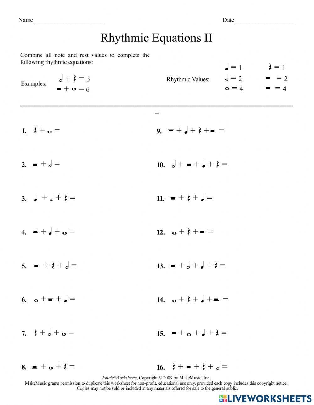 Rhythmic Equation -2