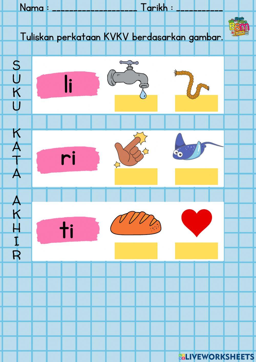 Suku Kata Akhir (KVKV)