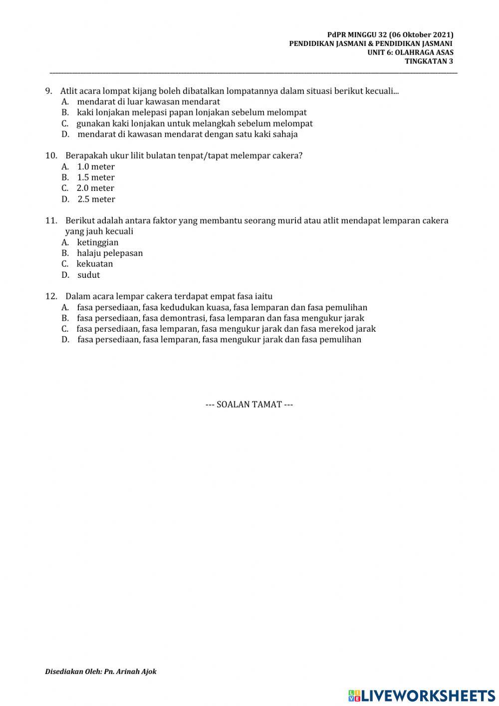 Kuiz PJPK Minggu 32a