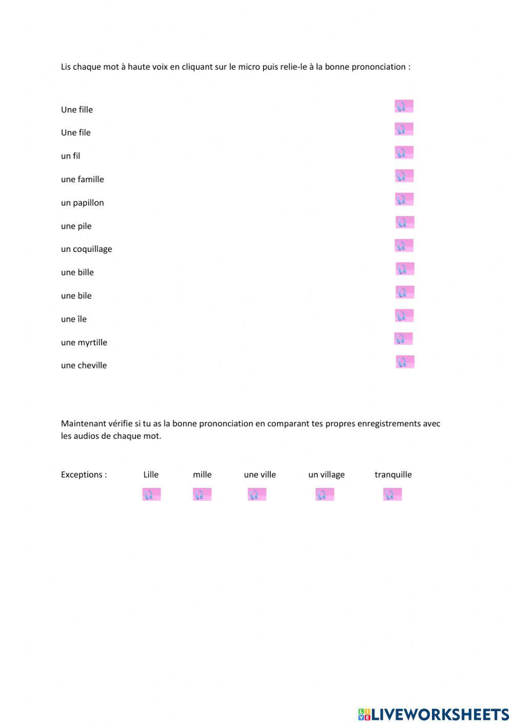 Discrimination entre ille et il