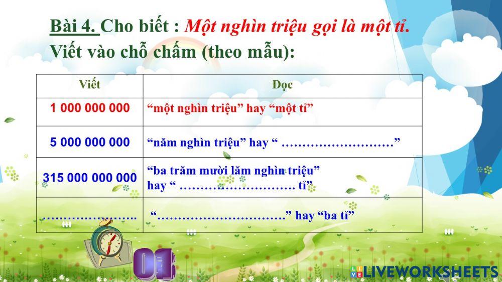 Toán Luyện tập thứ 4