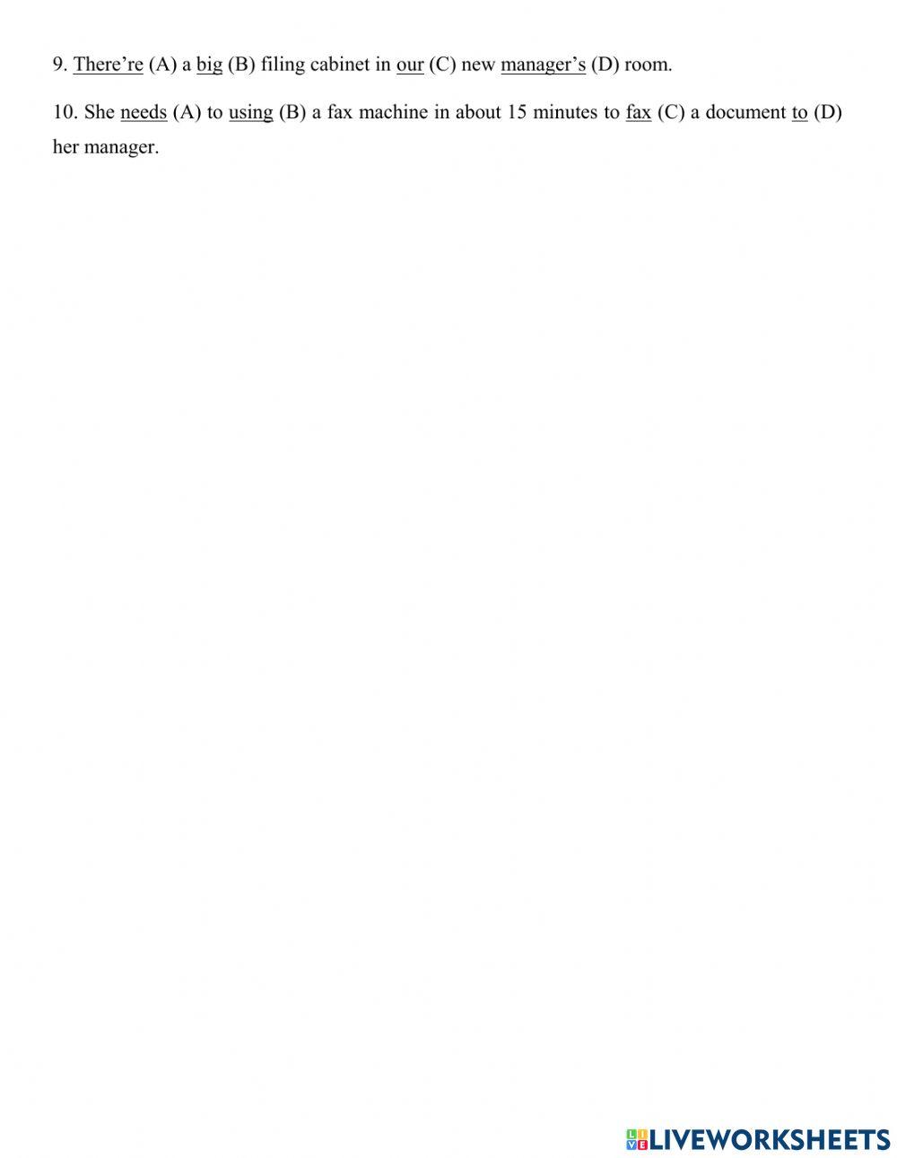 Vocab - Gram Practice Unit 1