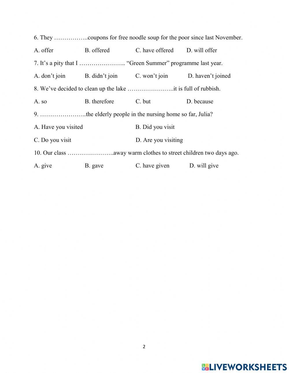 E7 Further Practice Unit 3.1