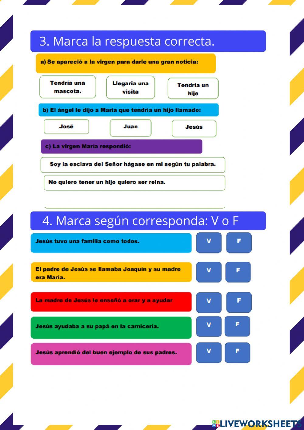 Examen mensual de Religión