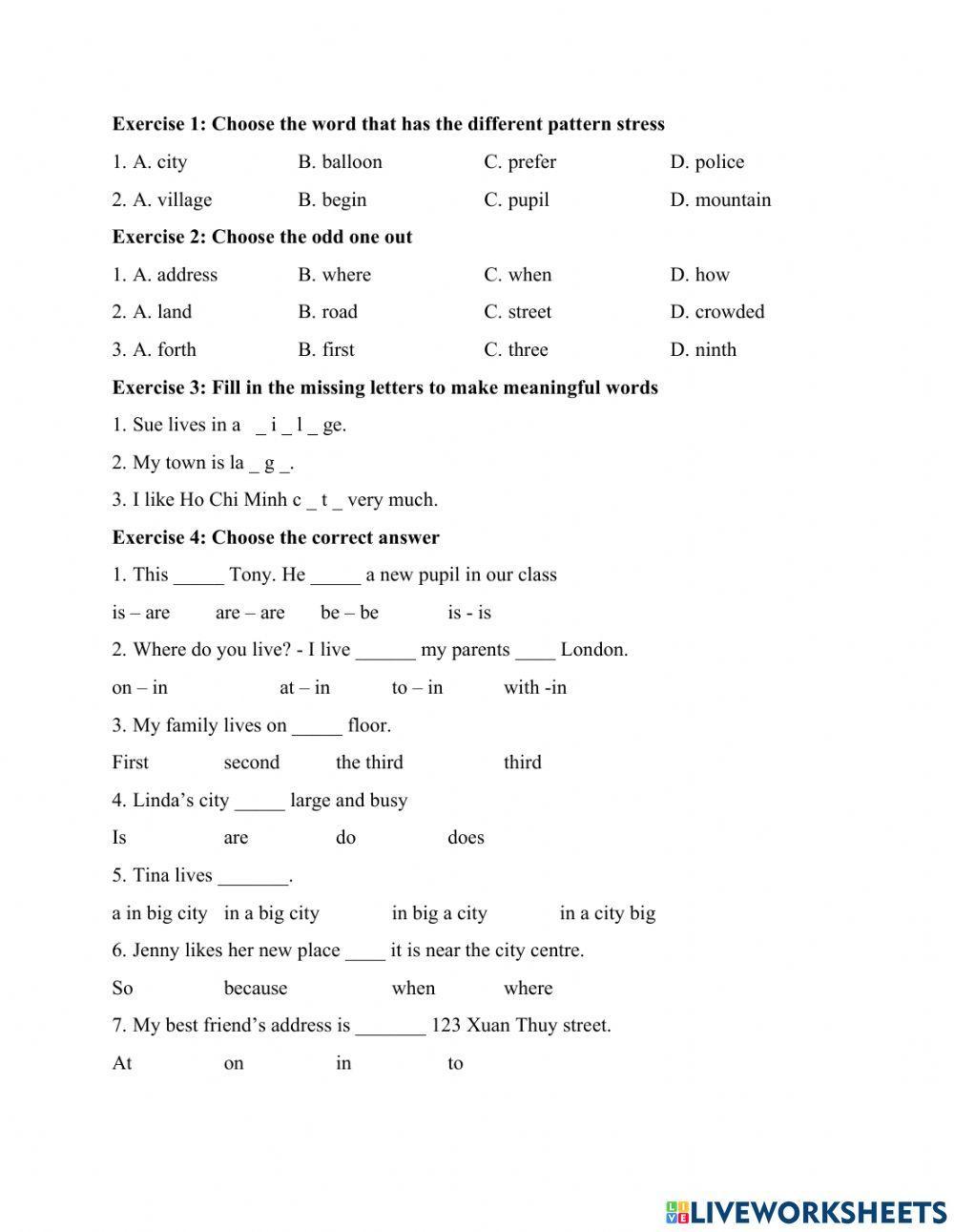 Tiếng Anh lớp 5 Unit 1