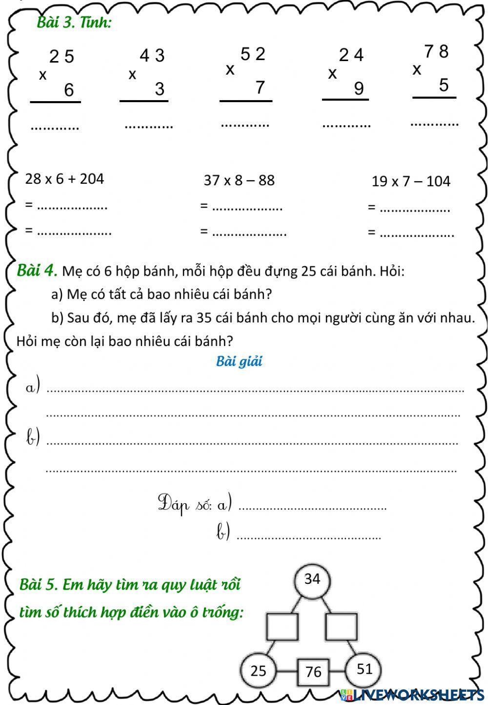 Bài tập cuối tuần 5 Bài tập cuối tuần 5