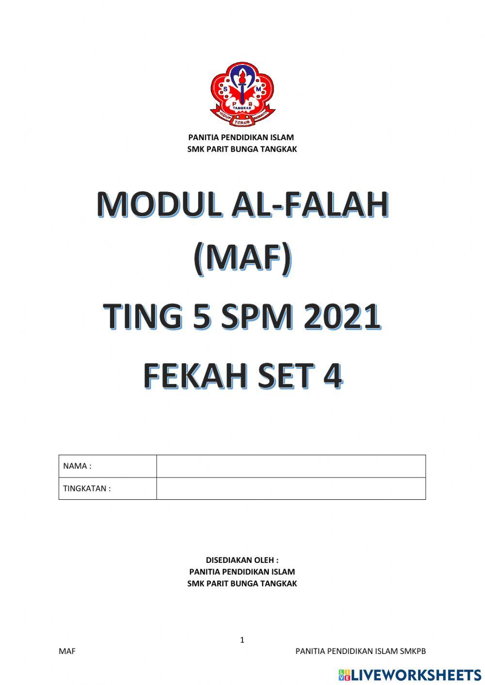 Modul maf fekah t5