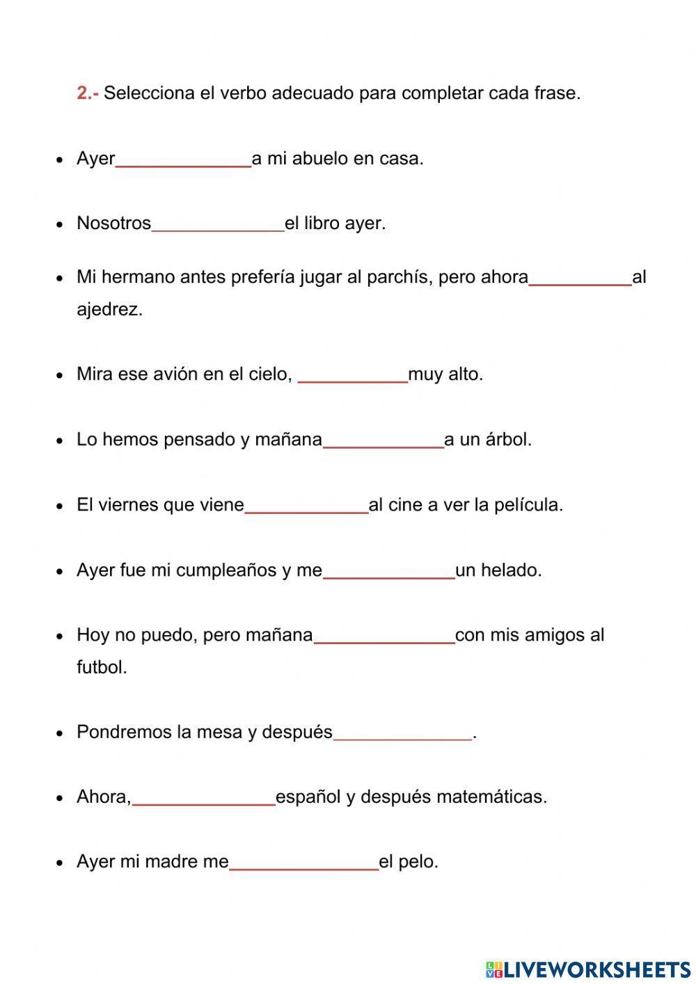 Tiempos verbales Tiempos verbales