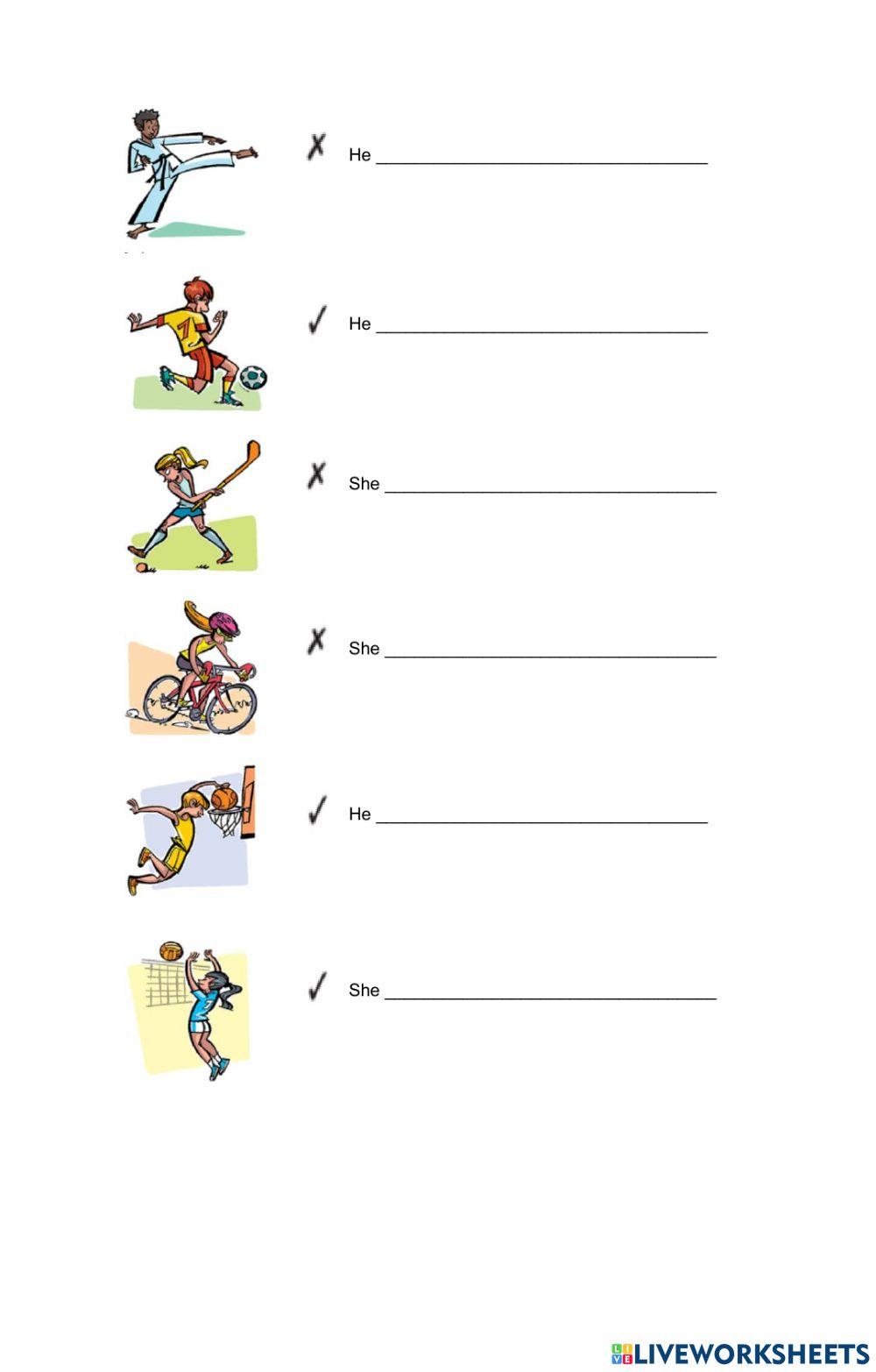 Can -Can't Exercises