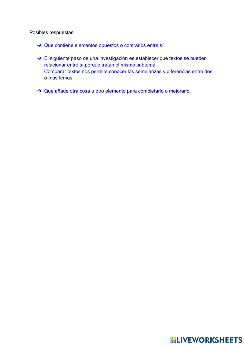 F4. Leer los textos y comparar la información.